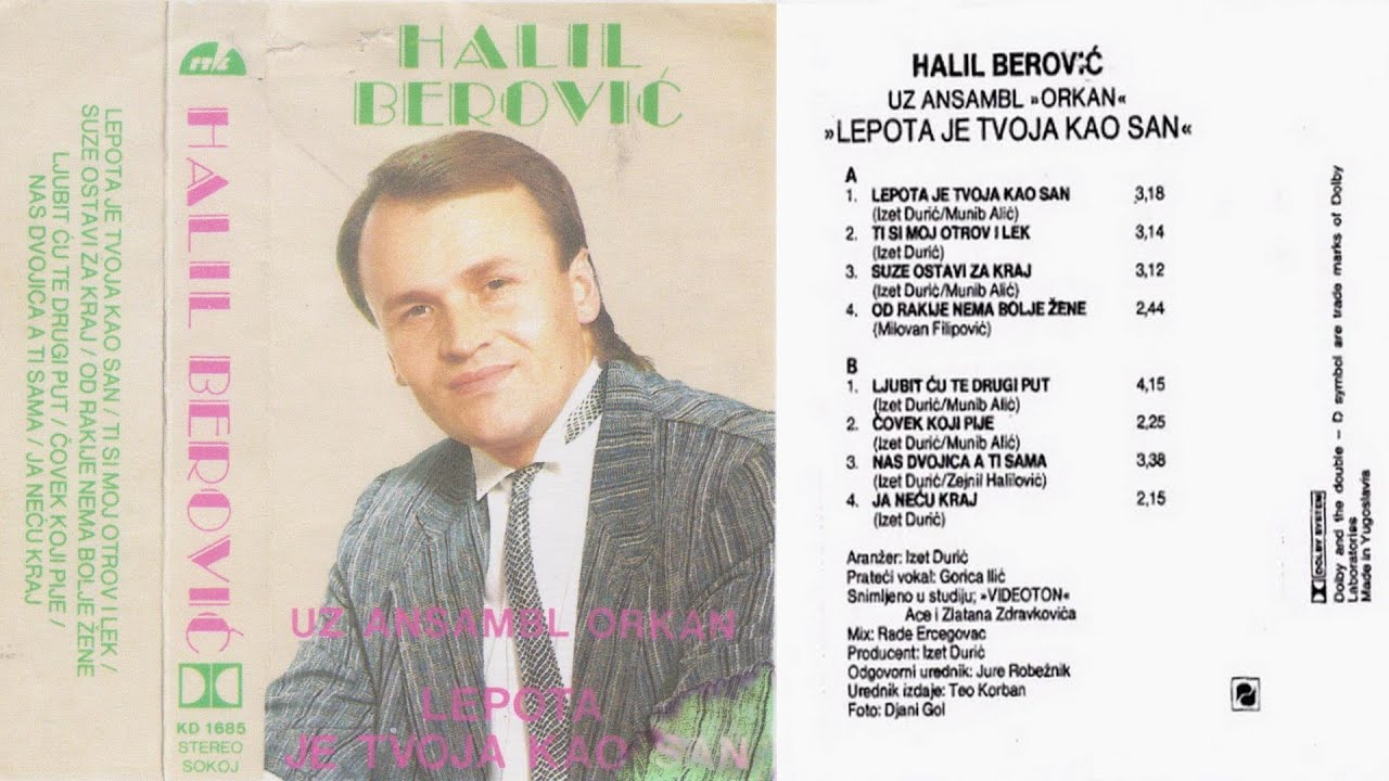 Halil Berović - Ljepota je tvoja kao san - Prvi muzički album - 1988 - Audio