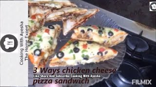 3 way chicken cheese pizza sandwich recipe|chicken pizza sandwich|3 way chicken sandwiche recipe