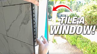 How To Install Tile Around A Window For BEGINNERS! PRO TIPS! DIY How To Tile Around Windows