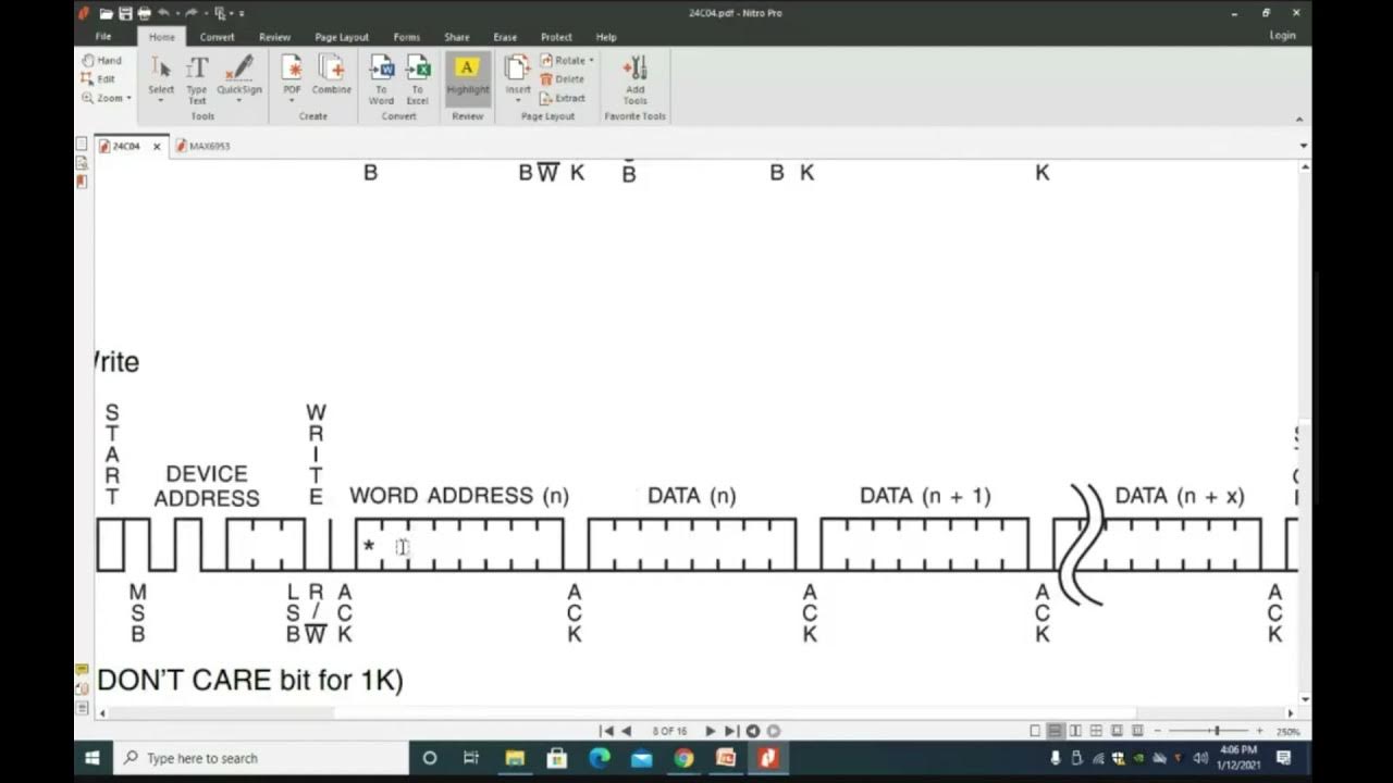 I2c bus data frame format for multibyte write youtube