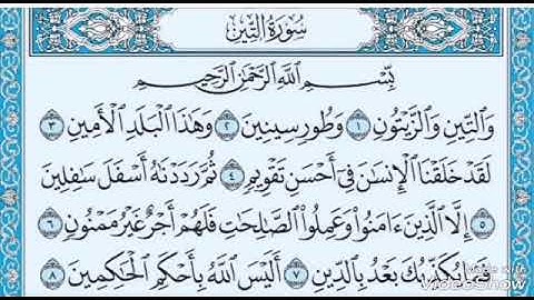 سورة التين مكتوبة HD مكررة/ للقارئ الشيخ ماهر المعيقلي