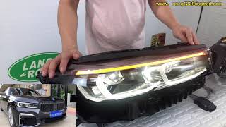 2009 BMW 740—F01.F02 old model retrofit 19 new LED headlights G11, G12 bumper fender rear taillights