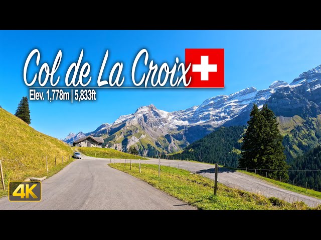 Driver's View: Scenic Drive across the Col de La Croix mountain pass in the Swiss Alps 🇨🇭