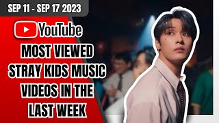 [TOP 20] MOST VIEWED STRAY KIDS MUSIC VIDEOS ON YOUTUBE IN THE LAST WEEK | SEP 11 – SEP 17 2023