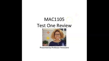 Test One MAC1105