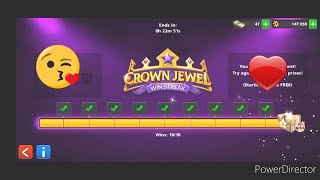 Mini Clip 8 Ball pool Crown Jewel Ring 8 BPYT | Win Streak free cue, coins and Rings