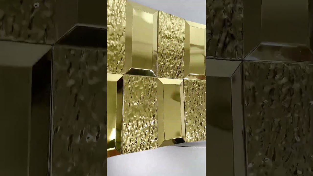 Gold Stacked Stainless Steel Tile ✨ Instant Luxury