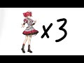Overlaying 3 different versions of Ochame Kinou because I was bored
