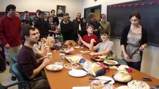Tufts University Math Dept, 2011 Pi Day Pie Eating Contest, Part 2 (The Weigh-In)