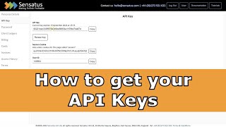 Sensatus API Quick Start Guide | How to get your API Keys | Test APIs using the 'Try it Out' feature