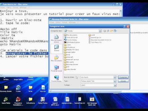 [TUTO]  Tuto BATCH ~ faux virus Matrix