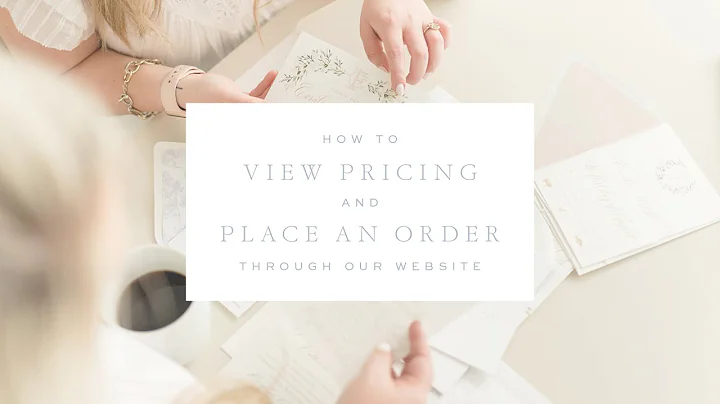 How To View Pricing and Order through our Website