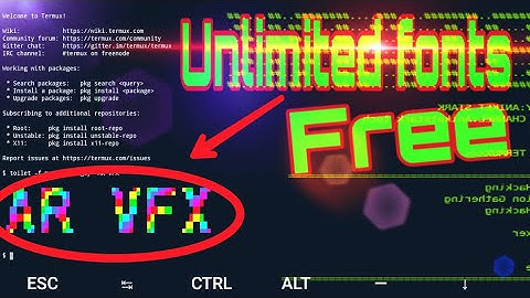 Figlet amazing fonts use in termux || AR VFX
