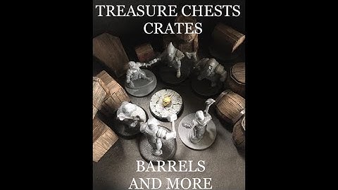 Treasure Chests, Crates, Barrels - Cardboard Fantasy Terrain Tutorial - D&D, Frostgrave, Warhammer