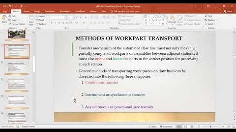 METHODS OF WORKPART TRANSPORT_AUTOMATED FLOW LINES