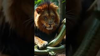 The Moment A Lion Eats A Python snake lion shorts