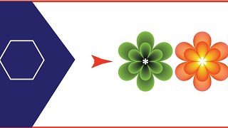 Creative Flower Logo Design from a Hexagon ShapeHexagon Shape to Floral Vector Illustration