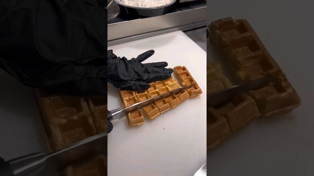 Nutella waffle cubes ❤️❤️❤️ 