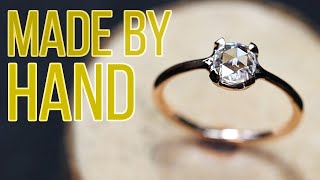 Making a Platinum Diamond Ring by Hand – AMAZING!