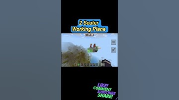 😍✈️🛩️Minecraft 2 Seater Working Plane Tutorial 🤗 #minecraft #shorts #minecraftbuild