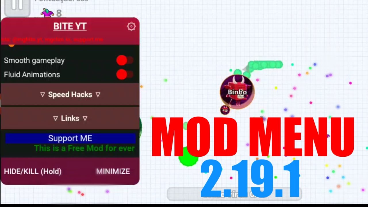 Agar.io 2.19.2 Mod Menu Hack! Zoom Fast Feed 