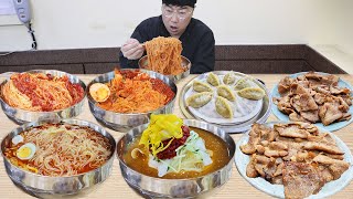 Have You Tried Cold Noodles with Bulgogi Cooked in Coal Briquettes Before? KOREAN MUKBANG