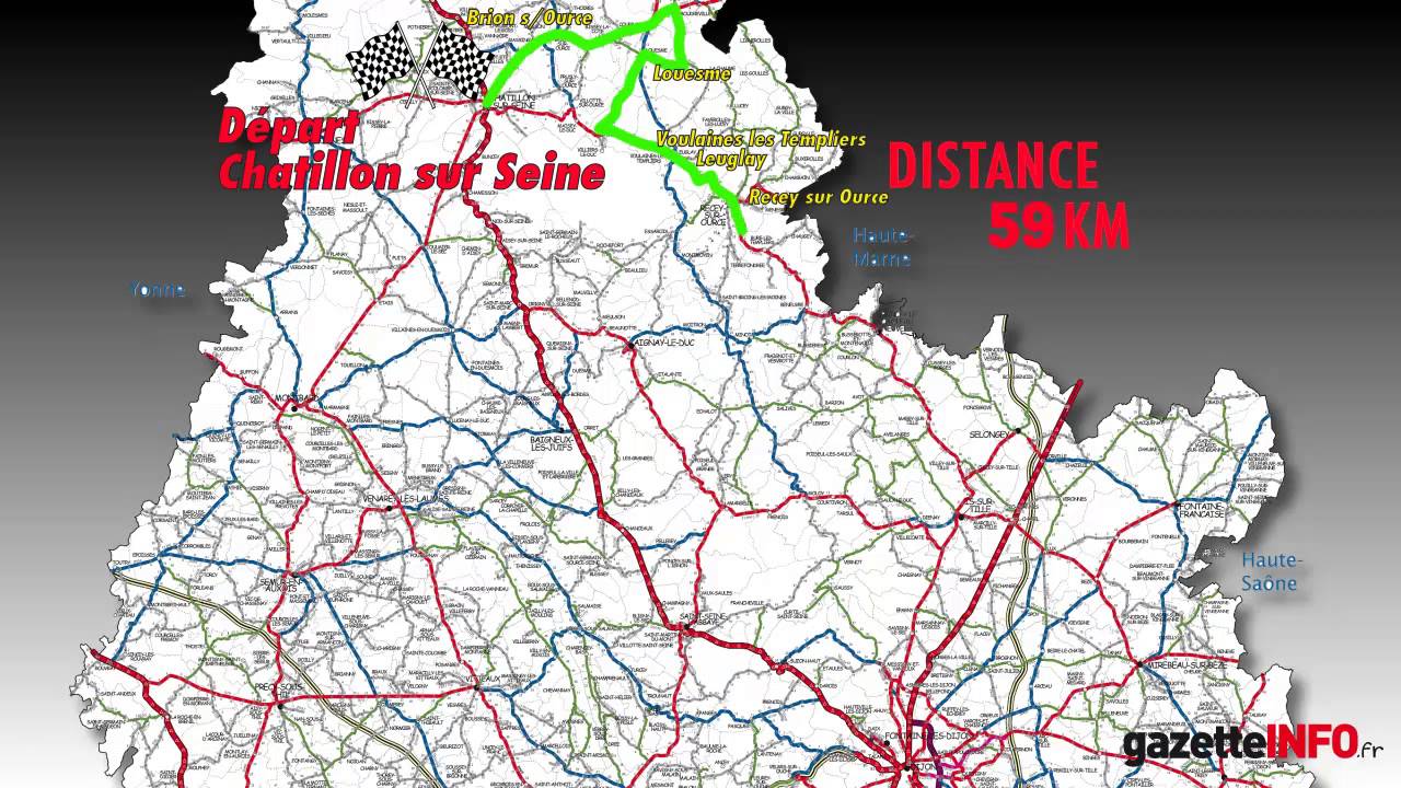 tracé Troyes Dijon