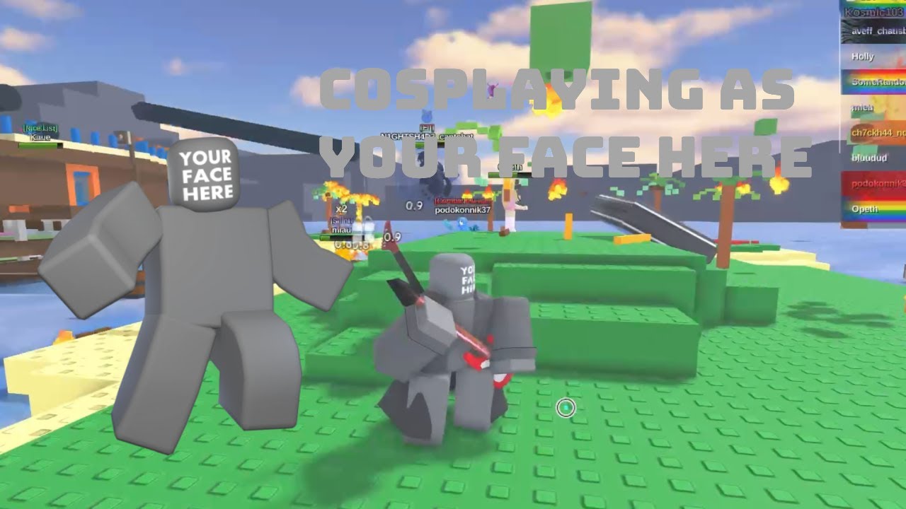 Cosplaying as Your Face Here from Shovelware Studios