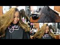 HOW TO DO A DETAILED Silk Press on Thick LONG Natural Hair! Full Highlights & Lowlights