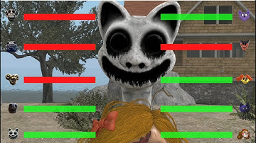 ZOONOMALY MONSTERS VS  POPPY PLAYTIME CHAPTER 3 With HEALTHBARS