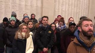 Cast &amp; Crew of War Horse sing at the Last Post ceremony at the Menin Gate. Dec 9, 2019