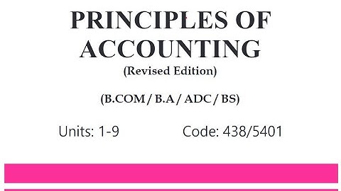 Unit 3  (1/2) Merchandising Operations, Course Principles of Accounting, Code 5401/438