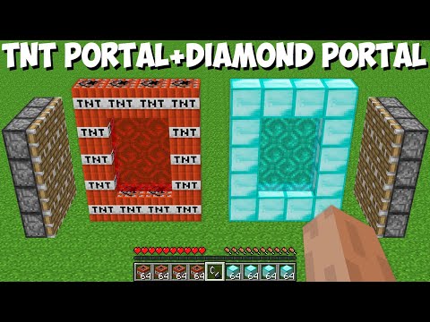 HVAD hvis COMBINE TNT PORTAL + DIAMOND PORTAL i Minecraft? NY UTROLIG PORTAL!