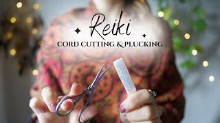 Reiki ASMR ~ Negative Energy Removal + Cord Cutting & Plucking | Hand Movements, Singing bowl