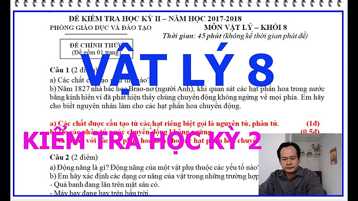 Hướng dẫn chấm thi vật lý 8 hk2