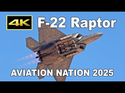 4K] F-22 Raptor Demo - Aviation Nation 2025 / F-22 ラプター