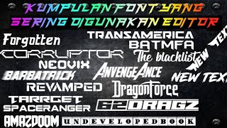 Kumpulan font keren untuk editor pixellab quotes - Free Dawnload