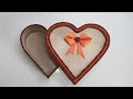 Simple and Elegant Heart Box Making - Diy Heart Gift Box Ideas