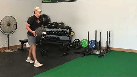 Medicine Ball Step-Into Overhead Throw