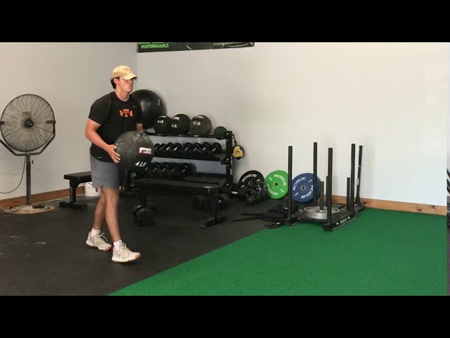 Medicine Ball Step-Into Overhead Throw