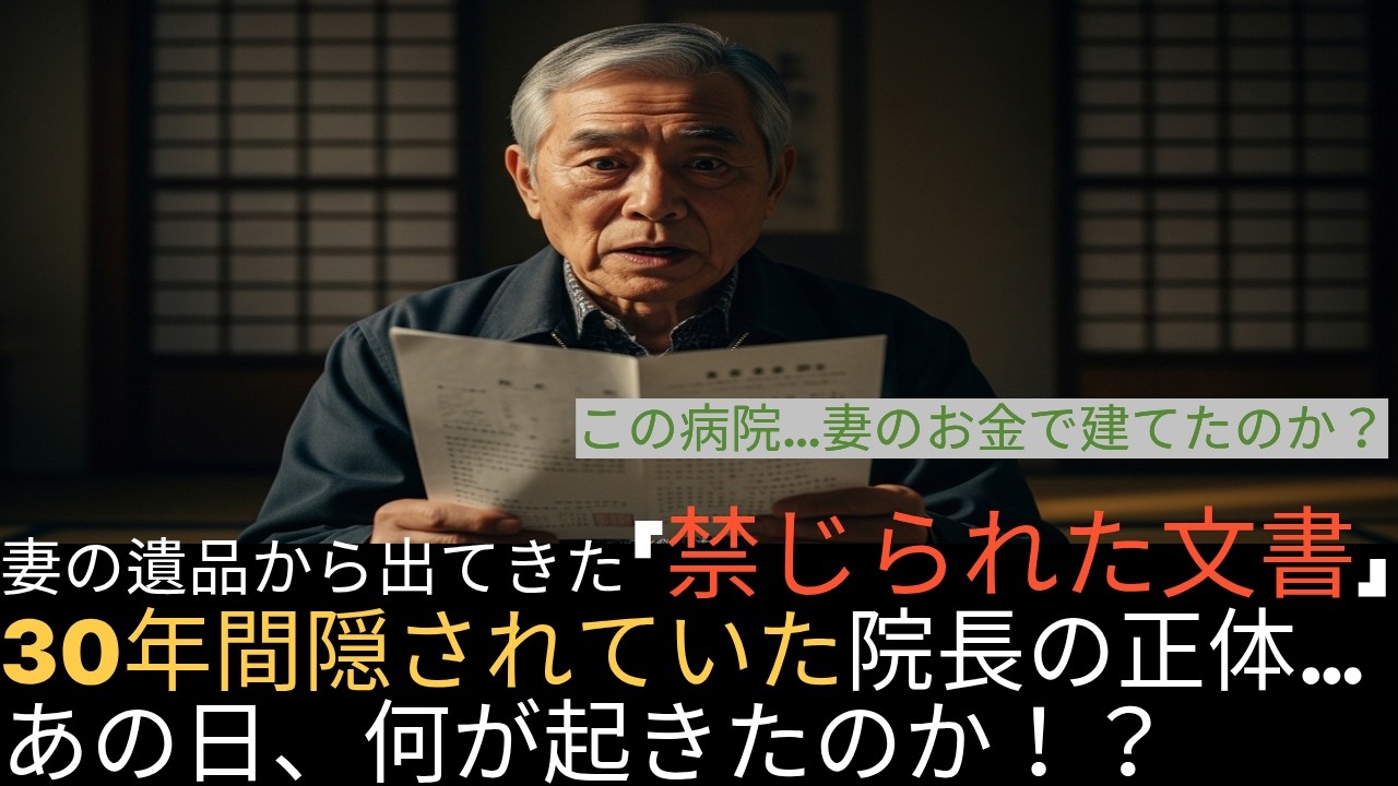 妻と院長の衝撃の関係…本当の真実は何なのか？暴かれていく実体 l衝撃l真実l老後の体験談lラジオ投稿話lオーディオブック