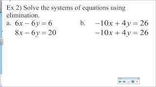 5 4 Solve Systems of Equations with Elimination (Add/Subtract Only)