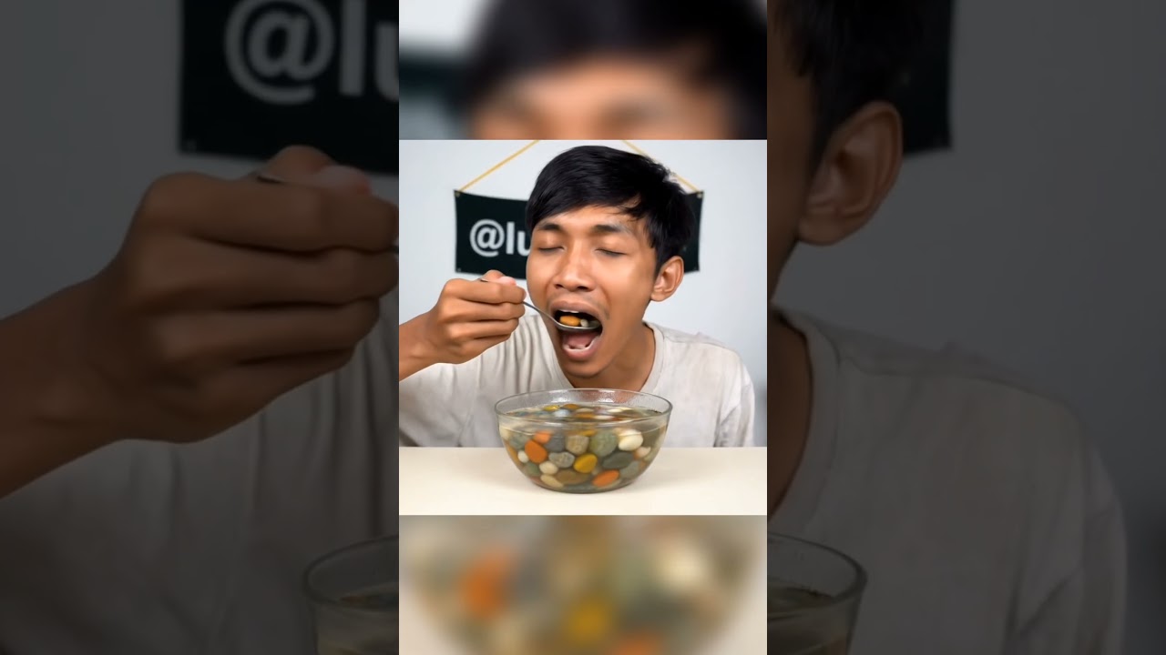 makan sayur batu kerikil empuk