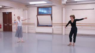 Dame Darcey Bussell, Royal Academy of Dance President, coaching Anya Mercer