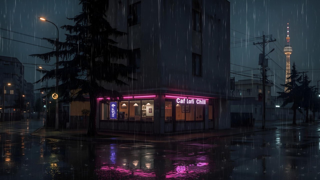 Rainy Midnight Anime ☔ Cozy Lofi for Calm & Sleep