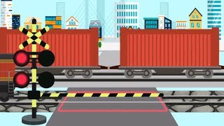 Cartoon Train Crossing For Kids - Learn Music Tools