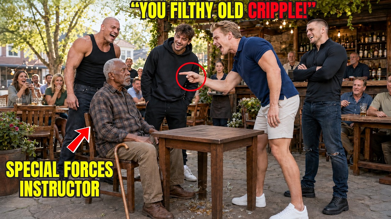 Four grown men surrounded my table in the beer garden. One of them snapped my cane over his knee. Another poured his drink over my head while his friend livestreamed it, laughing. I was 67, a...