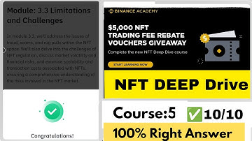 Binance Academy Course 5 and Quiz || NFT Deep Dive