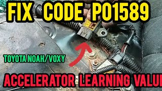 TOYOTA  CODE P01589 FIX | ACCELERATOR LEARNING VALUE RESET  Noah,Voxy, Alphard 