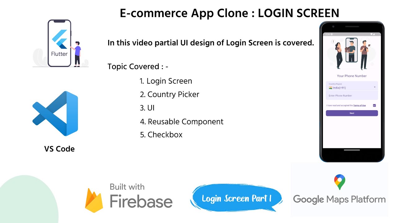 Flutter Tutorial: E-commerce App Clone | Login UI | Flutter Part 4.1 ...